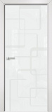 Дверь Оникс Арт, лакобель белый RAL0333 пескоструй №8