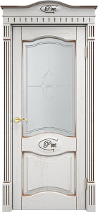 Недавно просмотренные - Дверь ПМЦ массив дуба Д3 белый грунт с патиной орех, стекло 3-3