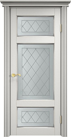 Недавно просмотренные - Дверь ПМЦ массив ольхи ОЛ55 белый грунт с патиной серебро, стекло 55-8