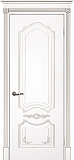 Дверь Текона эмаль Smalta 10 белый RAL 9003 патина золото, глухая