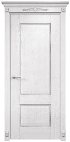 Недавно просмотренные - Дверь Оникс Александрия 2 эмаль белая патина серебро, глухая