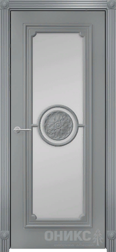 Дверь Оникс Флоренция фрезерованная эмаль RAL 7040, сатинато