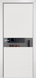 Дверь Оникс Вирджиния эмаль белая, глухая с зеркальной вставкой