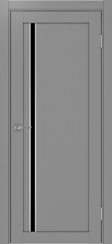 Дверь Эко 527.121 АПС серый молдинг SC, lacobel черный