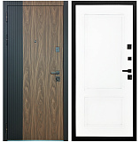 Входная дверь Матадор MXL-2 орех американский мокко/панель Лайн-2, белая матовая