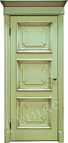 Дверь Оникс Пальмира эмаль фисташковая, роспись, глухая