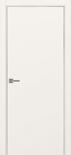 Дверь Эко 201 бежевый, кромка AL хром SC с 2-х сторон, глухая