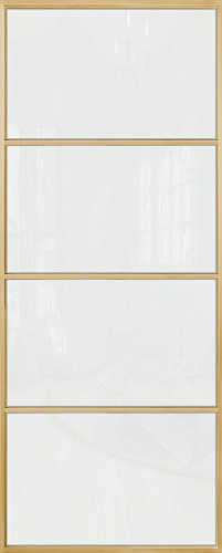 Перегородка Alum №4 золото, триплекс белый