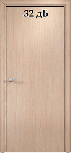 Дверь Оникс звукоизоляционная 32 дБ беленый дуб, глухая