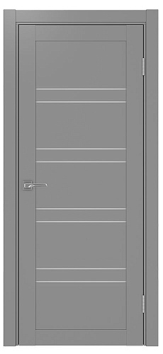 Дверь Эко 560.12 серый, сатинат белый