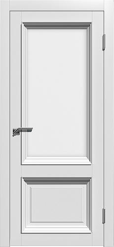 Дверь V Стелла 2 эмаль RAL 9003, стекло сатинат