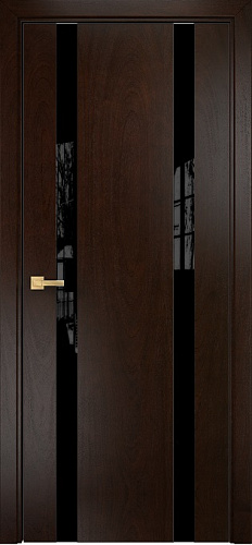 Дверь Оникс Верона 2 палисандр, триплекс черный