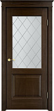 Дверь ПМЦ массив дуба Д13 мореный дуб, стекло 13-10