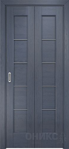 Дверь-книжка Оникс Техно дуб графит, глухая
