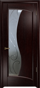 Недавно просмотренные - Дверь Арт Деко Смеральда венге, белое ПО с рисунком и фьюзингами