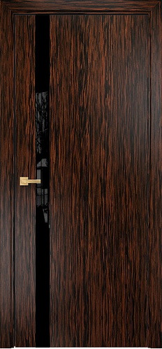 Дверь Оникс Верона 1 эбен, триплекс черный