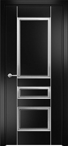 Недавно просмотренные - Дверь Оникс Версаль фрезерованная №2 эмаль черная патина серебро по фрезе, глухая