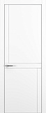 Дверь Z K20 полипропилен белый, ALU кромка хром, молдинг серебро, глухая