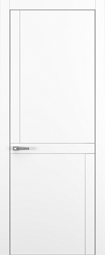 Дверь Z K20 полипропилен белый, ALU кромка хром, молдинг серебро, глухая