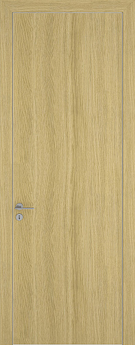 Дверь Z K7 toppan дуб натуральный, ALU кромка хром, глухая