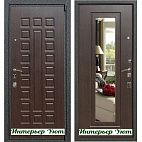 Недавно просмотренные - Входная металлическая дверь Лекс Неаполь Венге с зеркалом/панель №22 Венге