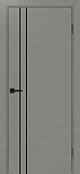 Дверь Эко 205 серый молдинг SB, кромка ABS, глухая
