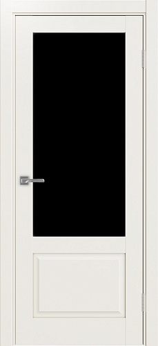 Дверь Эко 640.21 ОФ3 бежевый, lacobel черный