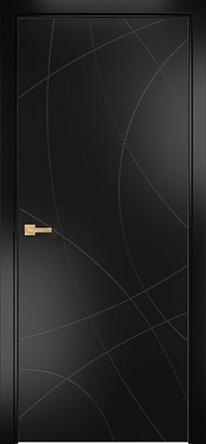 Дверь Оникс Концепт №8 эмаль черная, глухая