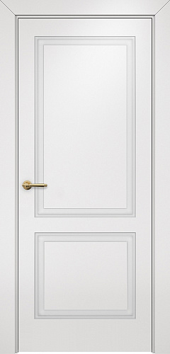 Дверь Оникс Марсель фрезерованная №4 эмаль белая, глухая