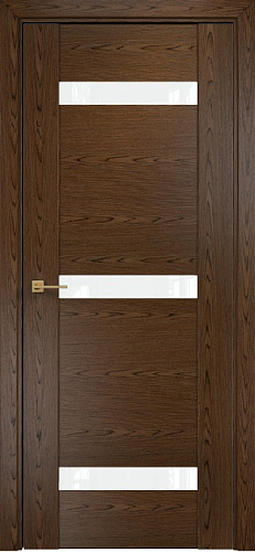 Дверь Оникс Парма 3 орех тангентальный, глухая лакобель RAL 0333
