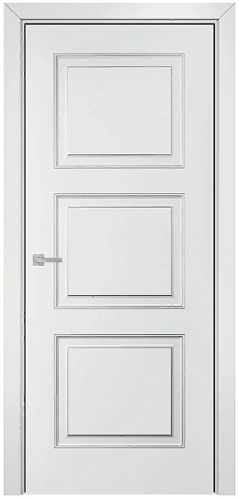 Дверь Оникс Милан фрезерованная эмаль белая, глухая