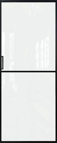 Перегородка Alum №1 черный, триплекс белый