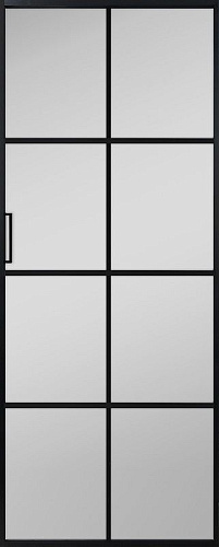 Перегородка Alum №8 черный, сатинат белый