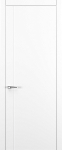 Дверь Z K14 полипропилен белый, молдинг серебро, глухая