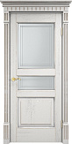 Схожие товары - Дверь Итальянская Легенда массив дуба Д5 белый грунт с патиной серебро микрано, стекло 5-3