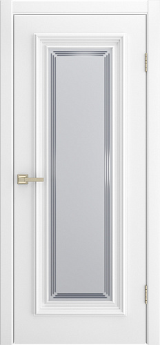 Дверь Диана-1 эмаль белая, сатинат белый
