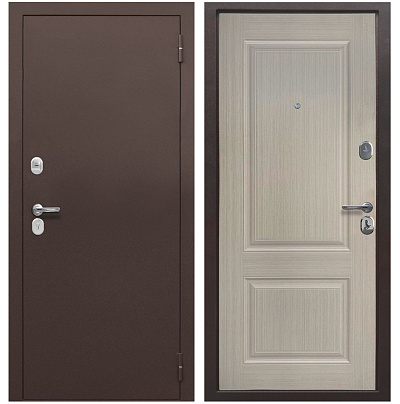 Входная дверь Матадор Тайга медный антик 70мм/бежевый клен