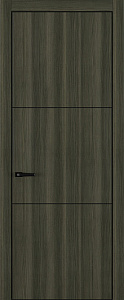 Недавно просмотренные - Дверь Z K11 toppan дуб темный, ALU кромка черная, молдинг черный, глухая