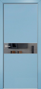 Недавно просмотренные - Дверь Оникс Вирджиния эмаль голубая, глухая с зеркальной вставкой