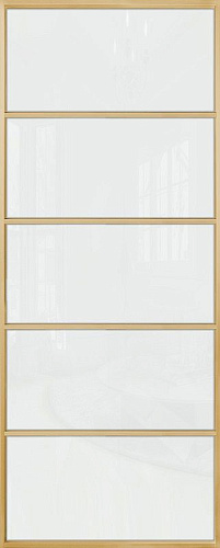 Перегородка Alum №5 золото, триплекс белый