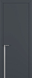 Дверь Z K21 полипропилен  графит премьер, молдинг серебро, глухая
