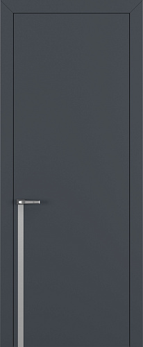 Дверь Z K21 полипропилен  графит премьер, молдинг серебро, глухая