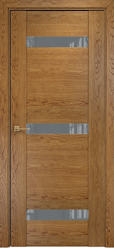 Дверь Оникс Парма 3 дуб золотистый, глухая лакобель RAL 7040