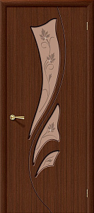 Недавно просмотренные - Дверь межкомнатная Браво Эксклюзив шоколад Ф-17, стекло бронзовое художественное, с элементами страз