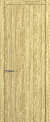 Дверь Z K14 toppan дуб натуральный, молдинг серебро, глухая