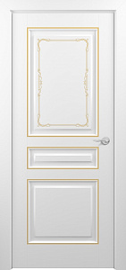 Недавно просмотренные - Дверь ZADOOR Ampir Т1 decor эмаль White patina Gold, глухая