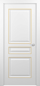 Недавно просмотренные - Дверь Z Ampir Т3 эмаль White patina Gold, глухая
