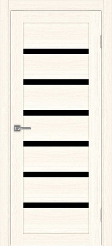 Дверь Эко 507.12 ясень светлый, lacobel черный