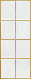Перегородка Alum №8 золото, триплекс белый