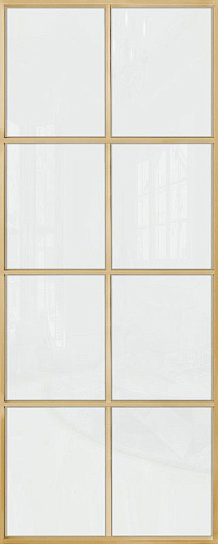 Перегородка Alum №8 золото, триплекс белый